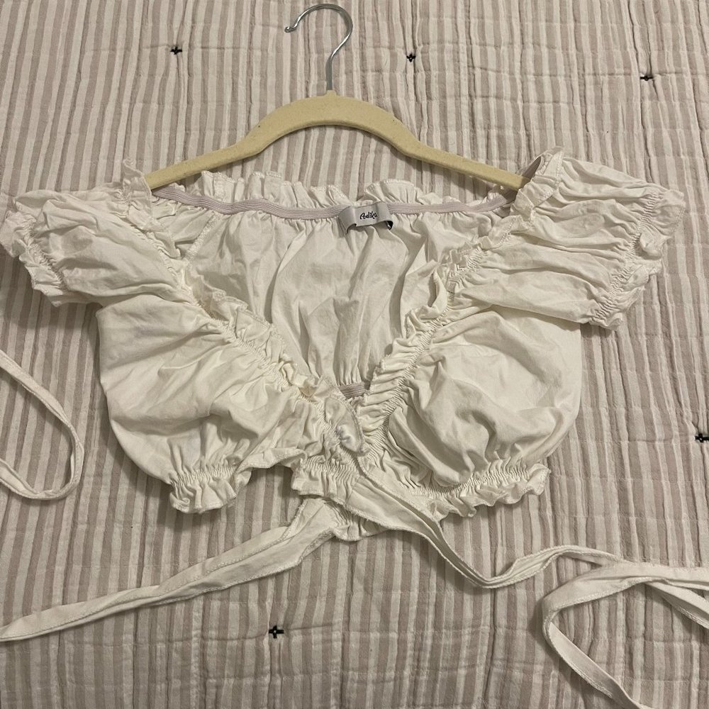 Adika Seychelles Wrap Top Size Small White